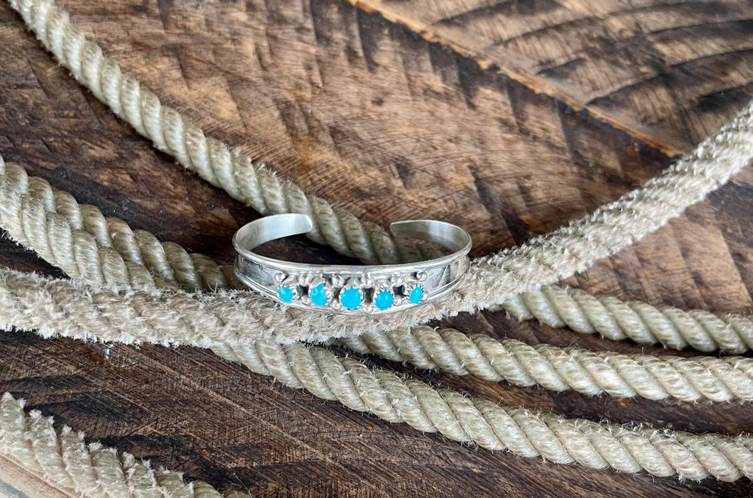 Kids multi stone turquoise cuff