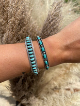 Turquoise & silver cuff