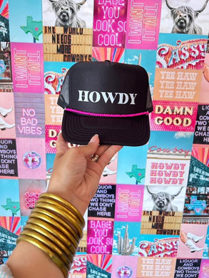 Howdy snapback- black/pink