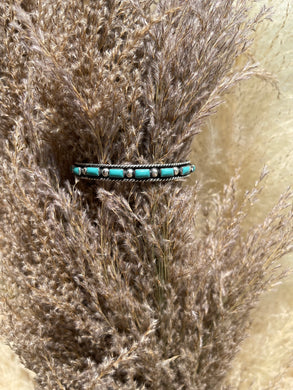 Turquoise & silver cuff