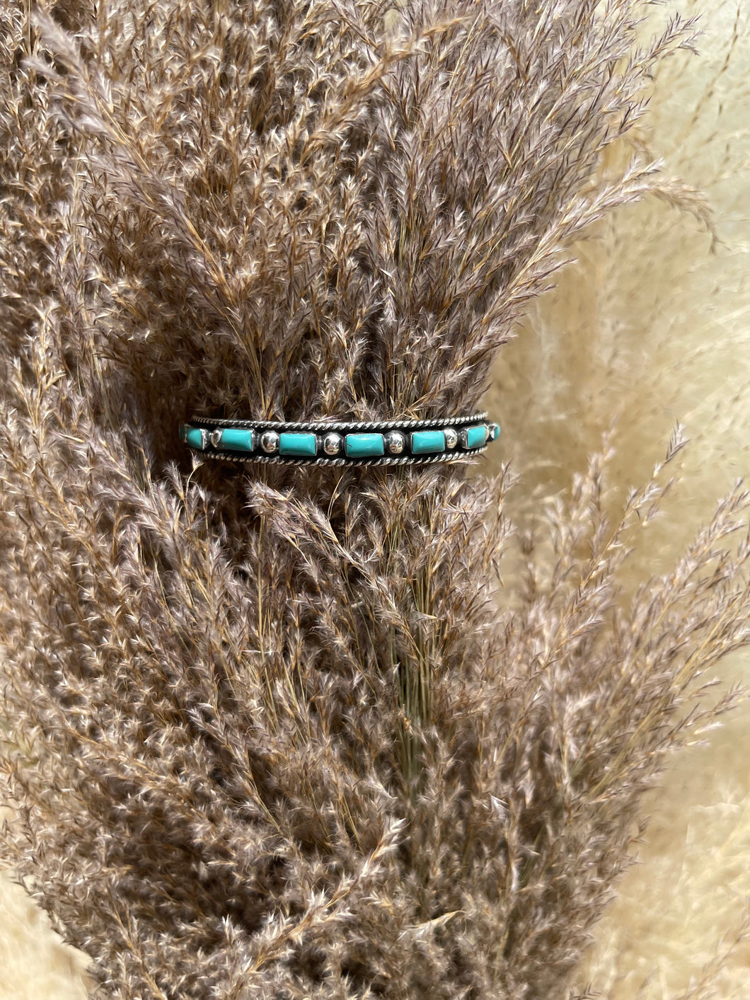 Turquoise & silver cuff