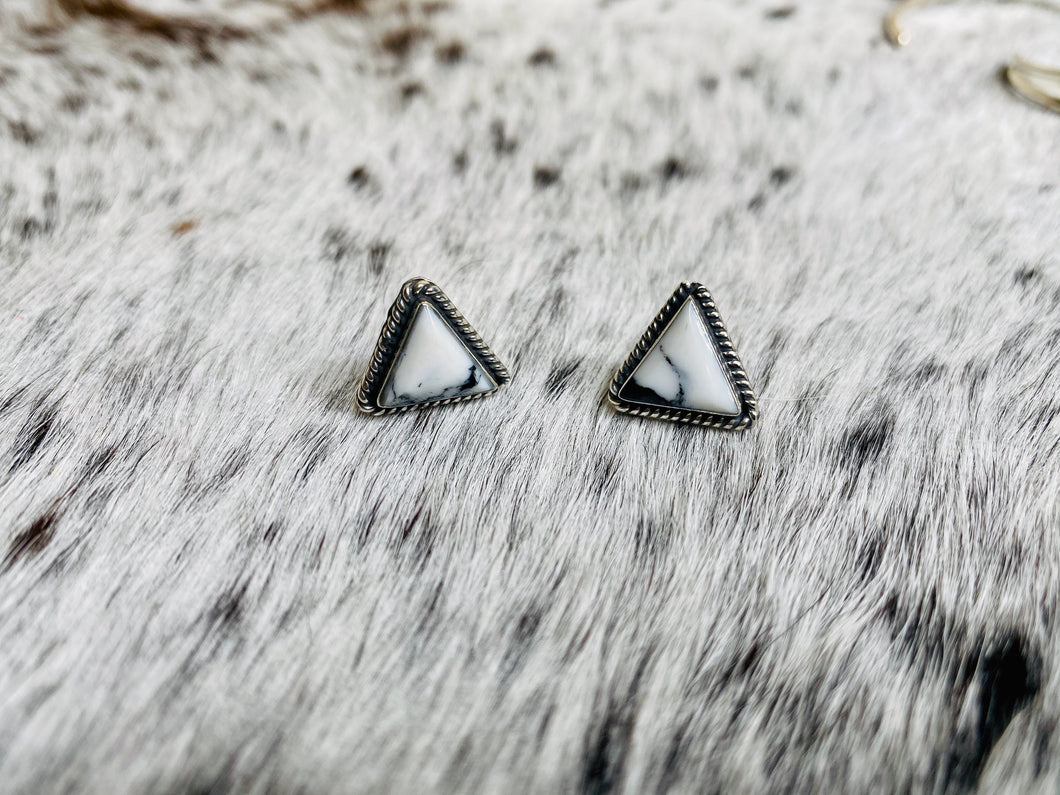 Triangle white studs