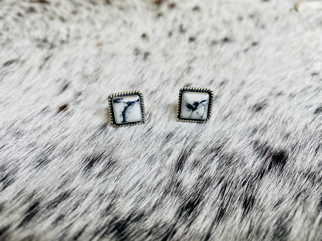 White square studs